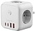 Powercube Mars Gaming MD-CUBE20W 4 USB 3 Tomadas de Corrente. Régua Cor Branca - imagem 1