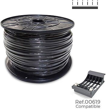 G-28981 : 28981 CARRETEL CABO FLEXÍVEL 1,5mm PRETO 1000m (BOBINA GRANDE Ø400x200mm)