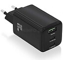 Carregador de Parede Aisens ASCH-65W3P042-BK/ 2xUSB Tipo-C/ 1xUSB/ 65W