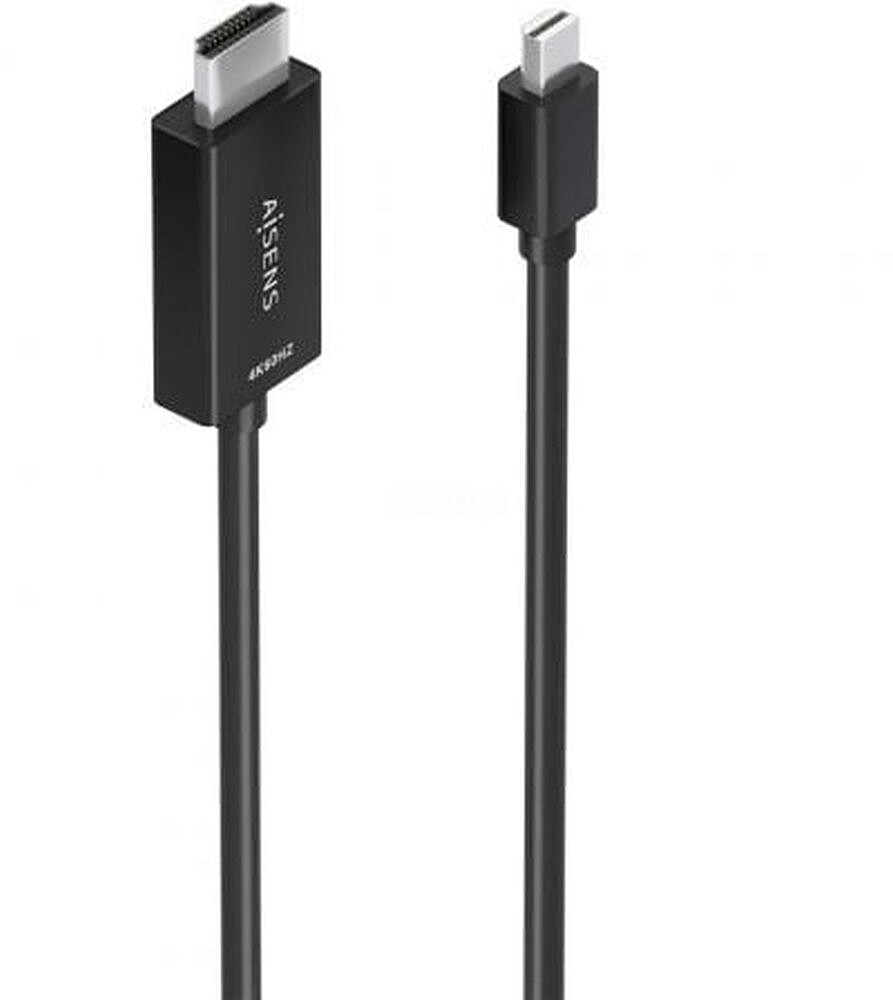 Conversor de Cabo Aisens A125-0888/ Mini DisplayPort Macho - HDMI Macho/ 2m/ Preto