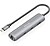Hub USB Tipo-C Aisens ASUC-4P040-GR/ 2xUSB Tipo-C/ 1xUSB/ 1xRJ45/ Cinzento - imagem 1