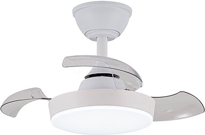G-33050 33050 VENTILADOR DE TETO LED 3CCT PÁS RETRÁTEIS HORNET 32 W 3195 lm BRANCO, PÁS Ø56 cm, PLAFONIER Ø26 cm, ALTURA 34 - 44 cm