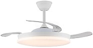 Ventilador de Teto LED 3CCT Pás Retráteis Stars Evo Smart 72 W 7920 lm Branco, Pás Ø106 cm, Plafonier Ø48,5 cm, Altura 34 - 44 cm G-33049