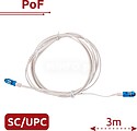 V-SOL - Cabo PoF - Permite injetar dados e alimentação por fibra - Conector SC UPC simplex - Comprimento 3m VSOL-VPOF-SC-UPC-3M
