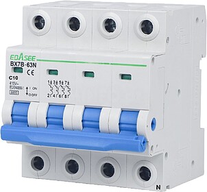 BX7B-63N-10A-3P+N -: Disjuntor - Corrente nominal 10A - 3+N ...