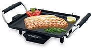 Orbegozo TB 2206 B Mesa de Churrasco Saudável - Termostato Regulável - Superfície Antiaderente - Recipiente Colector de Gordura - Alças de Toque Frio - Potência 1500W