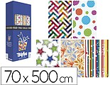 40 x Papel fantasia basika todo ano rolo de 70 x 500 cm modelos sortidos Papel fantasia basika todo ano rolo de 70 x 500 cm modelos sortidos 01027001