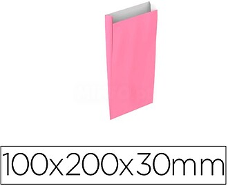02031004 : Envelope basika celulose rosa com fole xxs 100x20...