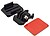 Acessório suporte adesivo curvo de 3m para capacete Phoenix para fixar câmaras desportivas & GoPro Hero 4 - 3+ - 3 - 2 - 1 na cor Preto, suporte para superfície curva do capacete - imagem 1