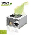 Fonte de alimentação Phoenix 300W ATX P4 pronta ventilador 12cm certificação europeia