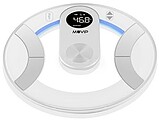 Balança de Banho Digital Muvip Design Redondo - Ecrã LCD - Plataforma de Cristal - Peso Máx. 180kg - Desligamento Automático MV0183
