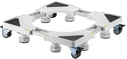Cromad Suporte/Base Ajustável Série PRO com Rodízios para Frigorífico e Máquinas de Lavar - Cor Branca CR1137