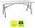 Mesa de Resina Sungarden Dobrável 180x70x74cm 3.5cm - Cor Branca SG0099 - imagem 1