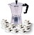 Cafeteira de Alumínio Muvip MV0602 - Capacidade 9 Tazas - Alça Ergonómica - Antiaderente - Adequada para Placas Elétricas, Vitrocerâmicas e Gás - Cor Alumínio - imagem 1