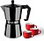 Cafeteira de Alumínio Muvip MV0606 - Capacidade 3 Tazas - Alça Ergonómica - Antiaderente - Adequada para Placas Eléctricas, Vitrocerâmicas e Gás - Cor Preto Fosco - imagem 1