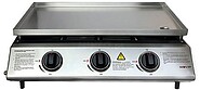 Plancha a Gás Muvip - 3 Bicos - Painel de Controlo e Chapa de Aço - Bandeja Colectora de Gordura - Chama Regulável - Superfície Antiaderente MV0617