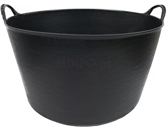 Cesto Plástico Preto Número 4 55 Litros Cesto Plástico Pr...