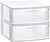 Bloco 2 Gavetas Plástico Sena 40x39x33,5cm Branco 6881123301 - imagem 1