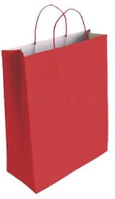 Bolsa Papel com Asas Celulose Vermelho XS 18X8X24 cm Bismark...