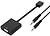 Conversor HDMI a SVGA+Áudio - HDMI Macho-SVGA Fêmea+JACK 3.5/H - 10 cm+1,0m - Cor Preta - imagem 1