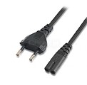 Cabos Aisens de Alimentação Forma 8 - CEE7/16/M-C7/H - 1,5m - 100% Cobre Puro AWG18 - Cor Preta