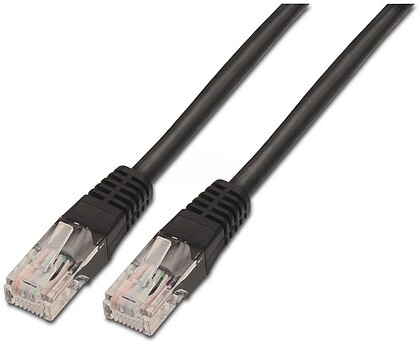LATIGUILLO RJ45 UTP CAT-5E 0,5M AISENS Preto A133-0202