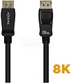 Ecrã de Cabo Aisens DisplayPort Certificado V1.4 8K@60hz - DP/M-DP/M - 1,0m - Cor Preto