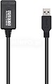 Cabo Aisens USB 3.0 Prolongador com Amplificador - Tipo A/M-A/H - 5,0m - Cor Preta
