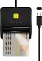 Leitor de Cartão Inteligente DNI USB-C Aisens - Cor Preta