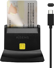 Leitor de Cartão Inteligente DNI USB-C Aisens com Leitor de...