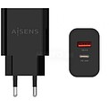 Carregador de Parede Aisens A110-0682/ 1xUSB Tipo-C/ 1x USB/ 20W