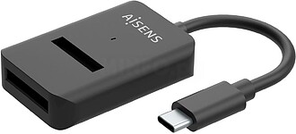 Doca USB-C Aisens M.2 (NGFF) Asuc-M2D011-Bk SATA/NVME a USB3...
