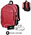 Mochila Subblim Urban Lock System - Sinónimo de Segurança - Excelente capacidade organizacional - Conector USB para Powerbank - Design resistente - Alças ergonómicas - Cor Vermelho SUBBP1UL0002 - imagem 1
