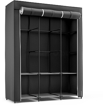 G-27066 27066 ARMARIO DE TELA CANVAS V130 NEGRO 130 x 45 x 167 cm