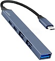 CoolBox 5 em 1 Hub miniDOCK5 USB-C - 1x USB-C PD2.0, 1x USB-C, 1x USB-A 3.2 Gen1, 2x USB-A 2.0 - Cor Cinzento COO-HUB5-C