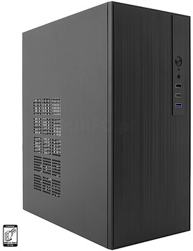COO-PCM460-1 Coolbox M460 Caixa MicroATX - Tamanho de Disco Suportado 3.5”, 2.5” - USB-C 3.2 Gen1 e Áudio - Fonte de Alimentação 500W - Cor Preto