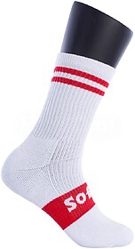 MEIAS SOFTEE CLASSIC - Branco/Vermelho 39-42