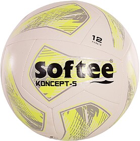 BOLA DE FUTEBOL 11 SOFTEE KONCEPT - Branco/Amarelo Flúor FU...
