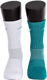MEIAS SOFTEE DUO - Verde/Branco 43-46