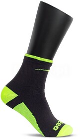 MEIAS CANO MÉDIO SOFTEE - Preto/Amarelo Flúor 43-46