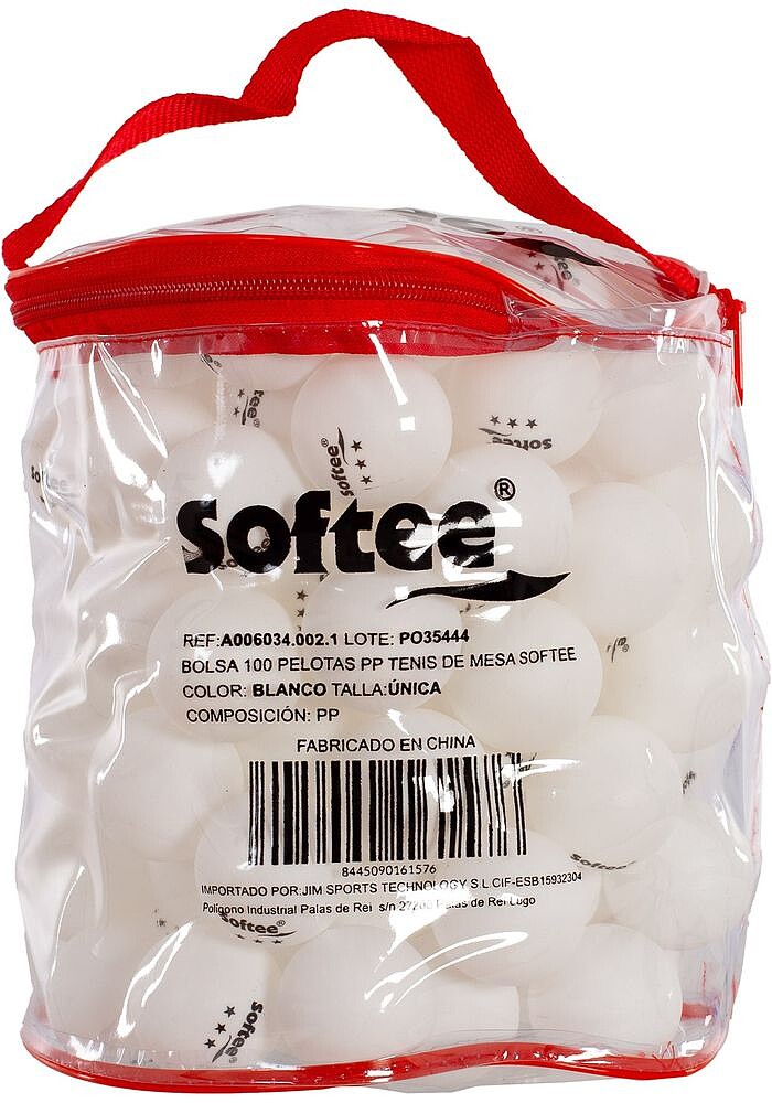 Bolsa 100 Bolas PP Tenis de Mesa Softee