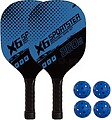 Conjunto de 2 Raquetes de Pickleball de Madeira com 4 Bolas