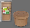 Embalagem de Carton Biodegradável, com Tampa. 350 cc. 5 Unidades G-29019