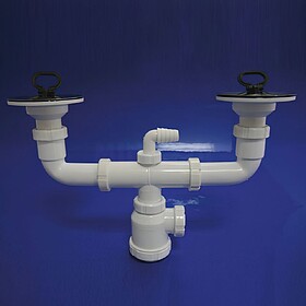 Sifão Duplo Válvula Extensível T-44-E 1 1/2 Ø115 Sifão ...