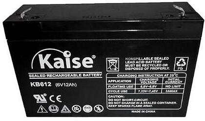 KAISE - BATERIA AGM(PB-AC) 6V - 12AH - KB6120