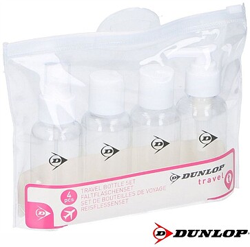 G-DUN013 : CONJUNTO 4 FRASCOS DE VIAGEM PP DUNLOP