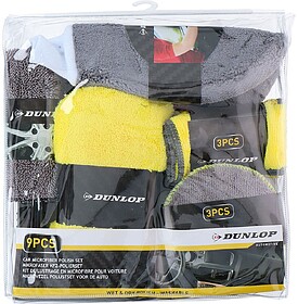 DUN328 : Kit para Limpeza de Automóvel 9pcs DUNLOP