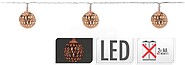Guirlanda a Pilhas 10 LED Bolas Color Cobre 71311
