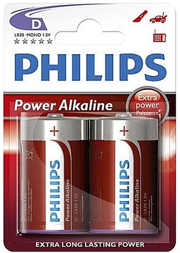 PILHA PHILIPS ALCALINA LR20 D (BLISTER 2 PILHAS) PILHA PHILIPS ALCALINA LR20 D (BLISTER 2 PILHAS)