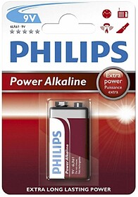 PILHA PHILIPS ALCALINA 6LR61 9V (BLISTER 1 PILHA) PILHA PHIL...